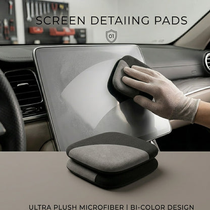 Miratero Premium Microfiber Car Screen Cleaner Pad - Ultra-Soft Finger-Slot Detailing Tool for Infotainment Touchscreens & Dashboards, Scratch-Free & Lint-Free