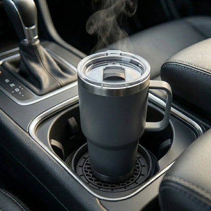 Miratero Premium Car Cup Holder Coasters - 4 Pack Universal Non-Slip Silicone Vehicle Coasters with Deep Honeycomb Grip - Heat Resistant & Easy to Clean Automotive Interior Accessories