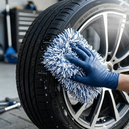 Miratero Ultra-Plush Microfiber Wheel & Rim Detailing Pad - Scratch-Free Car Wash Pad for Deep Cleaning, Heavy Duty & High Absorbency