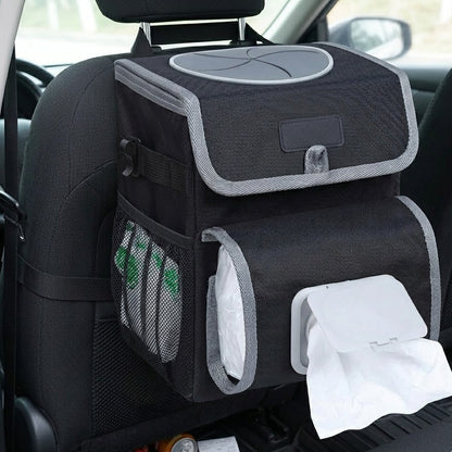 Miratero Elite Series: Premium Waterproof Car Trash Bin & Cabin Organizer | Sleek All-in-One Design with Integrated Tissue Dispenser - Durable, High-Capacity & Easy to Clean
