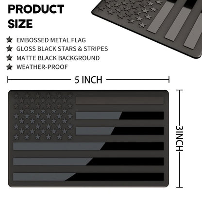 Sylitter® 3D American Flag Emblem Decal - Aluminum Alloy Material (Not Plastic)