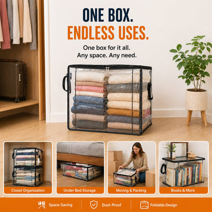 🎁💞LAST DAY 75% OFF ✨📦Miratero®Large Heavy-Duty Thick Plastic Clear Storage
