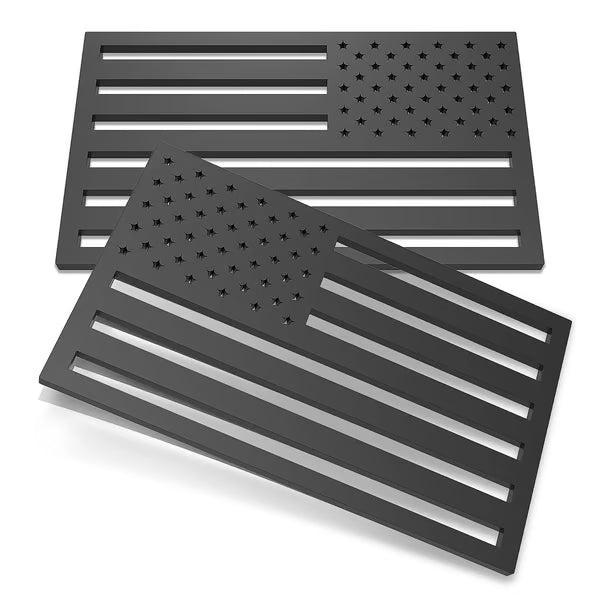 Sylitter® 3D American Flag Emblem Decal - Aluminum Alloy Material (Not Plastic)