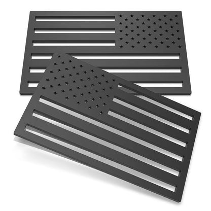 Sylitter® 3D American Flag Emblem Decal - Aluminum Alloy Material (Not Plastic)