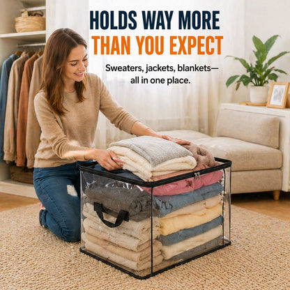 🎁💞LAST DAY 75% OFF ✨📦Miratero®Large Heavy-Duty Thick Plastic Clear Storage