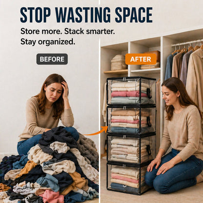 🎁💞LAST DAY 75% OFF ✨📦Miratero®Large Heavy-Duty Thick Plastic Clear Storage