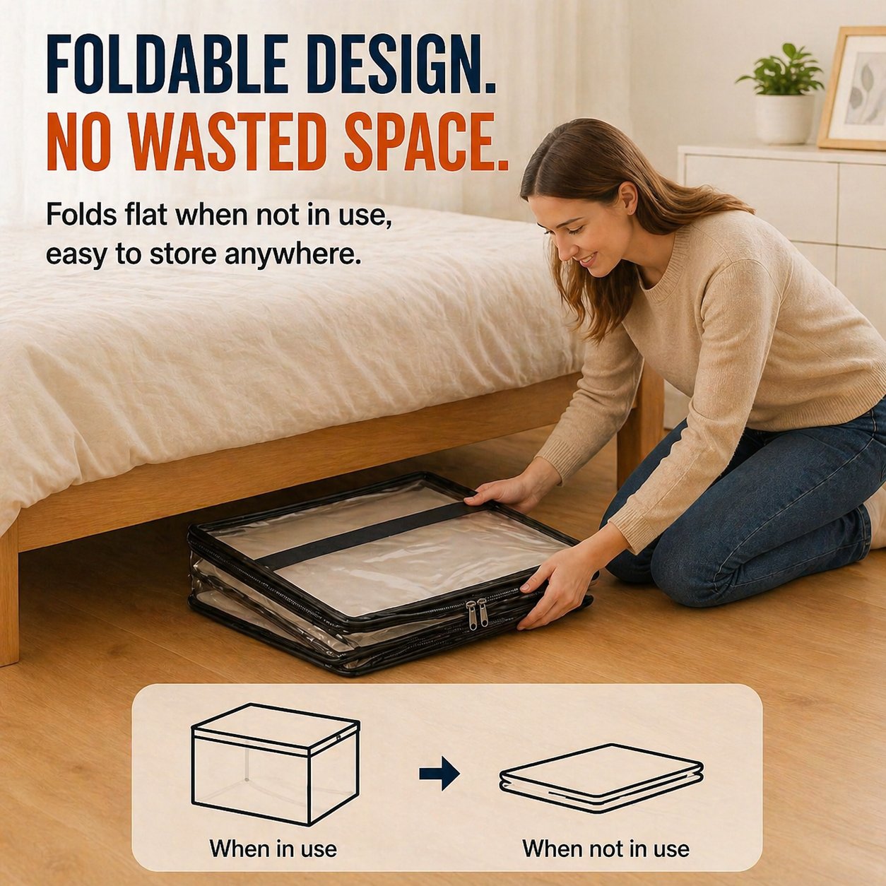 🎁💞LAST DAY 75% OFF ✨📦Miratero®Large Heavy-Duty Thick Plastic Clear Storage