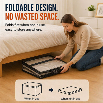 🎁💞LAST DAY 75% OFF ✨📦Miratero®Large Heavy-Duty Thick Plastic Clear Storage